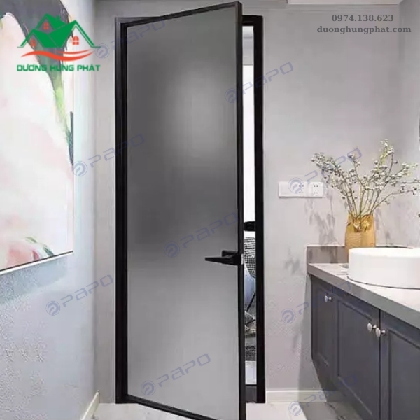 cửa nhôm Slim mở quay 1 cánh tại quận 6 TP.HCM